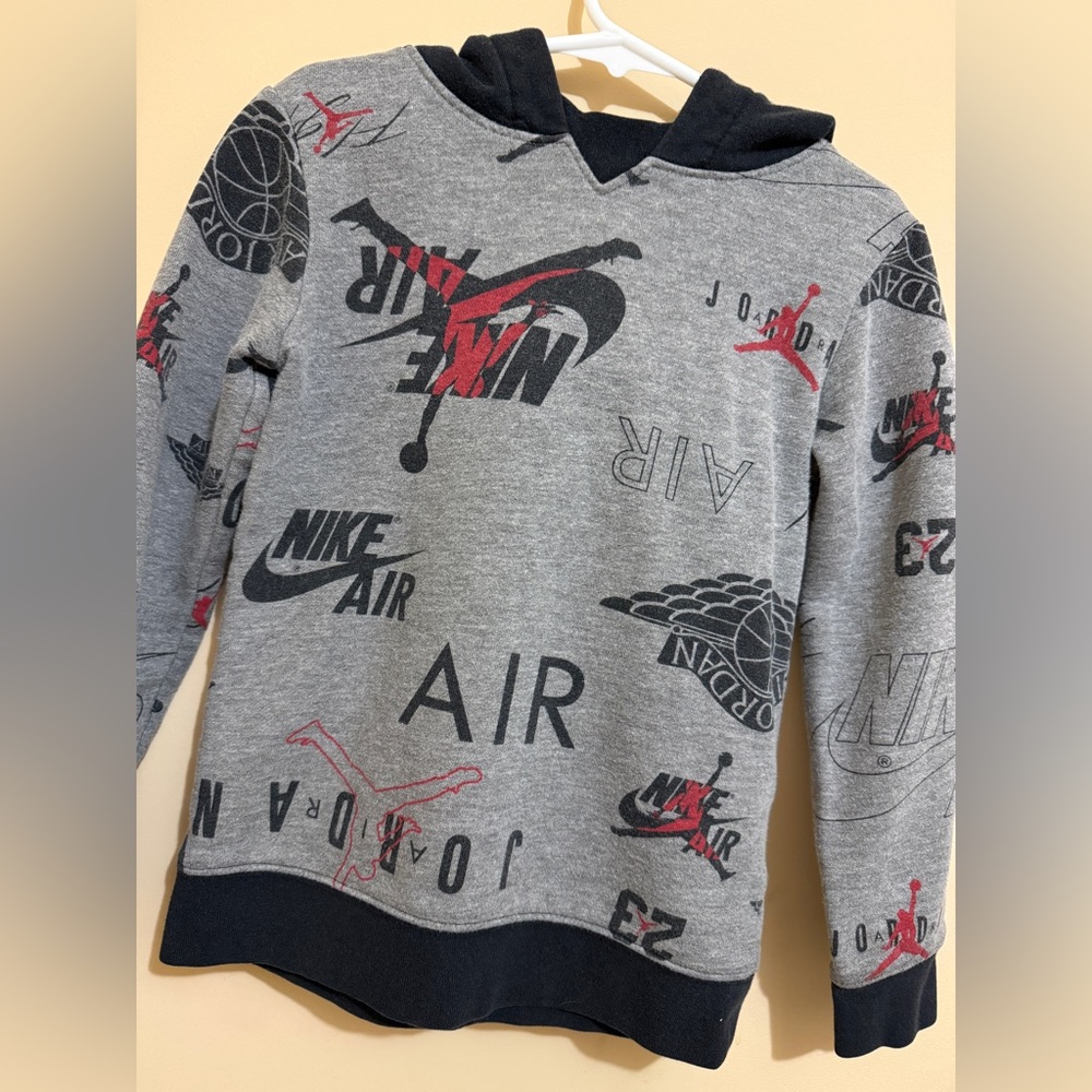 Air Jordan Black and Gray Hoodie